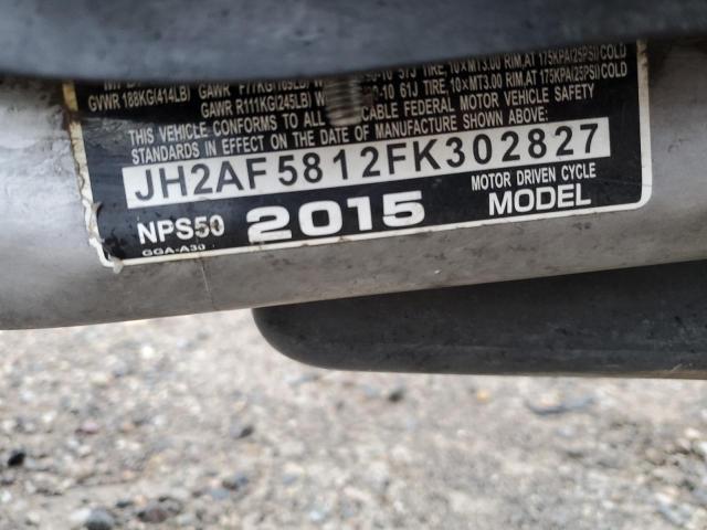 2015 HONDA NPS50 JH2AF5812FK302827