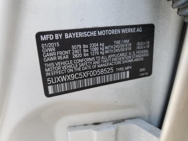 VIN 5UXWX9C5XF0D58525 2015 BMW X3 no.13