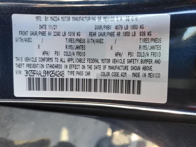 2021 MAZDA 3 3MZBPAAL6MM254248