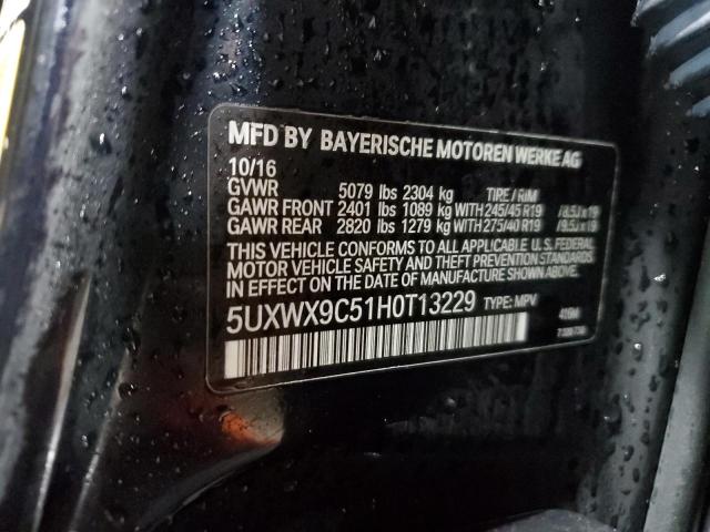2017 BMW X3 XDRIVE2 - 5UXWX9C51H0T13229