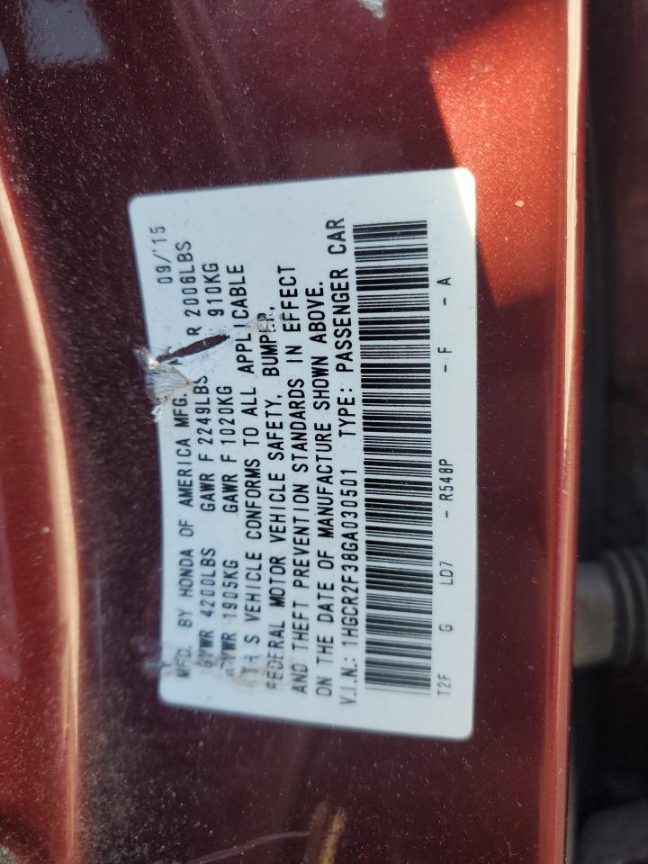 Lot #3003647154 2016 HONDA ACCORD LX