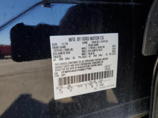 2019 FORD EDGE SE - 2FMPK4G91KBB17765
