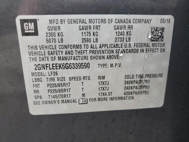 2016 CHEVROLET EQUINOX LS - 2GNFLEEK6G6339590