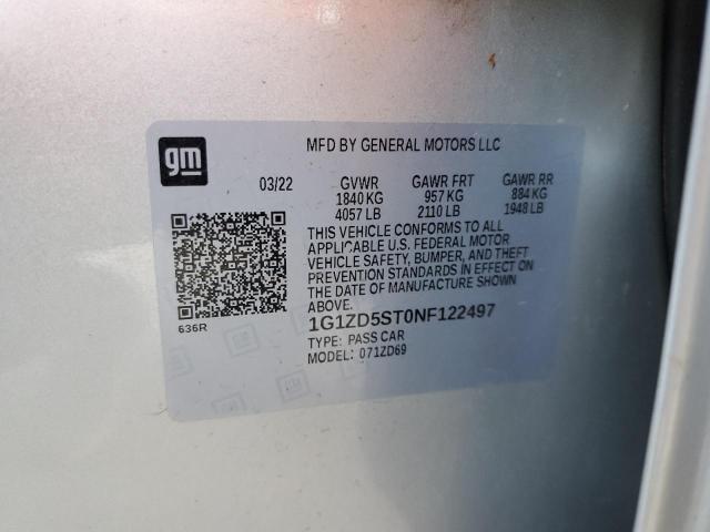 2022 CHEVROLET MALIBU LT - 1G1ZD5ST0NF122497