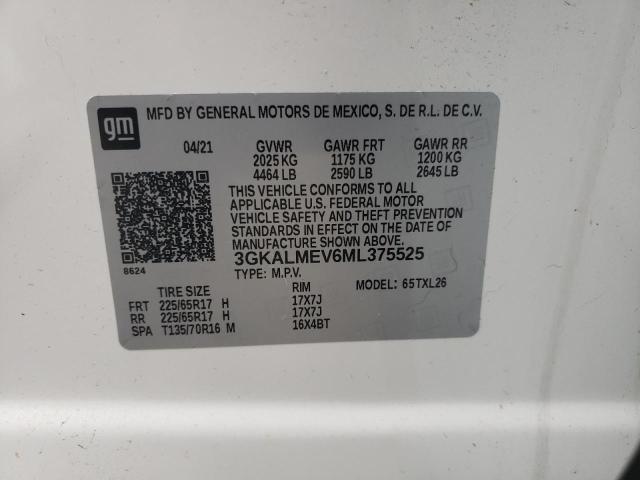 2021 GMC TERRAIN SL - 3GKALMEV6ML375525