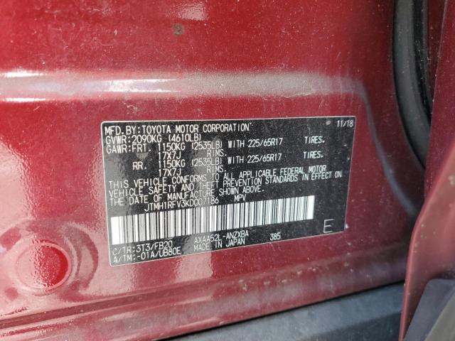 JTMH1RFV3KD007186 2019 TOYOTA RAV4