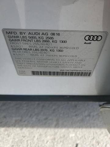 2017 AUDI Q5 PRESTIG WA1W7AFP8HA035336