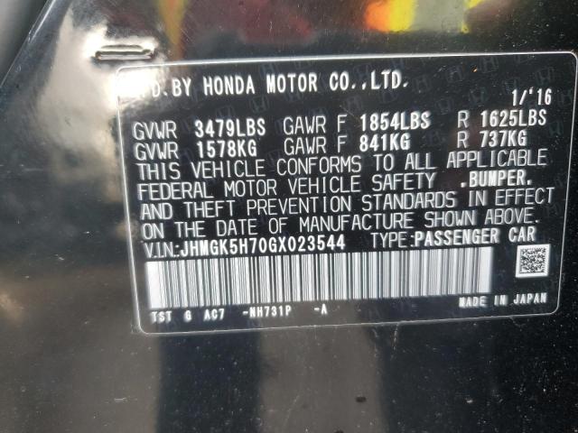 2016 HONDA FIT EX - JHMGK5H70GX023544