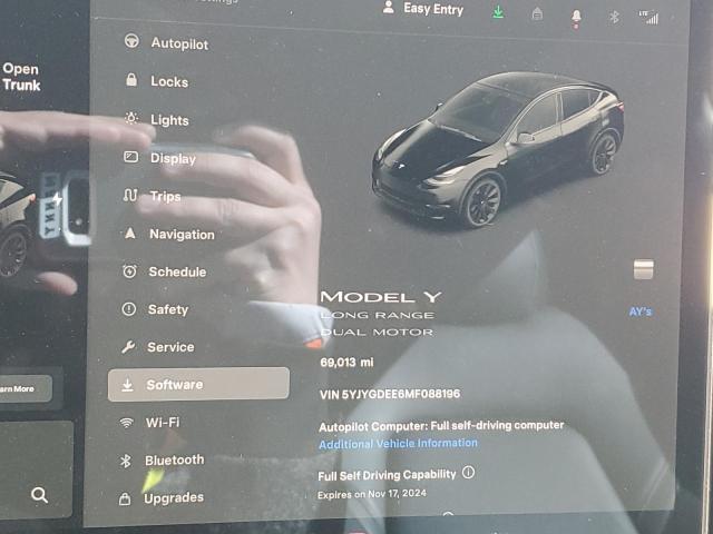 VIN 5YJYGDEE6MF088196 2021 TESLA MODEL Y no.9