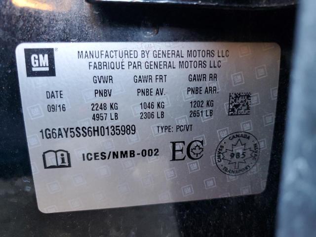 2017 CADILLAC CTS PREMIU - 1G6AY5SS6H0135989