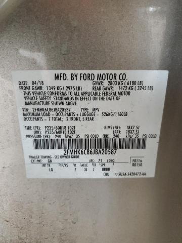 VIN 2FMHK6C86JBA20587 2018 FORD FLEX no.13