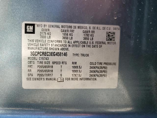 VIN 3GCPCREC3EG458146 2014 CHEVROLET ALL MODELS no.12