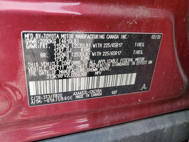 2020 TOYOTA RAV4 LE - 2T3K1RFV2LC056360