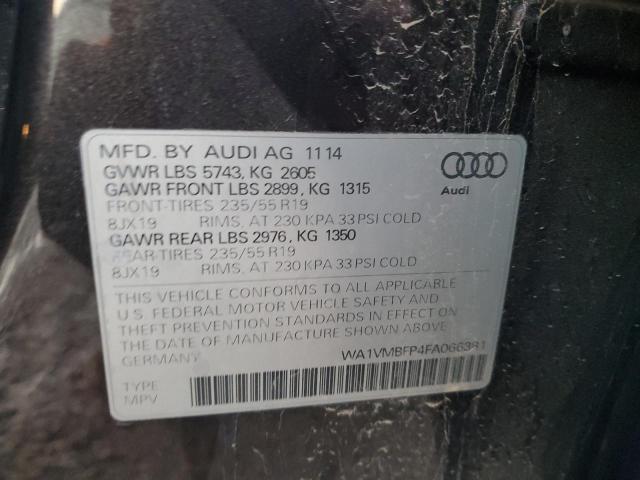 2015 AUDI Q5 TDI PRE WA1VMBFP4FA066381