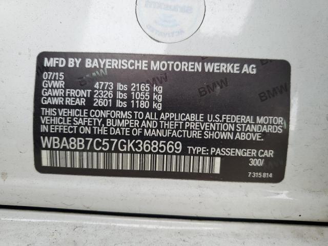 VIN WBA8B7C57GK368569 2016 BMW 3 SERIES no.12