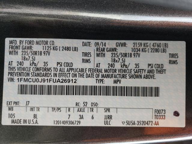 2015 FORD ESCAPE TIT - 1FMCU0J91FUA26912