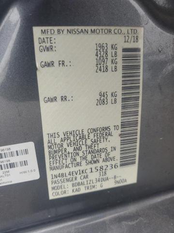 2019 NISSAN ALTIMA SL - 1N4BL4EV1KC158236