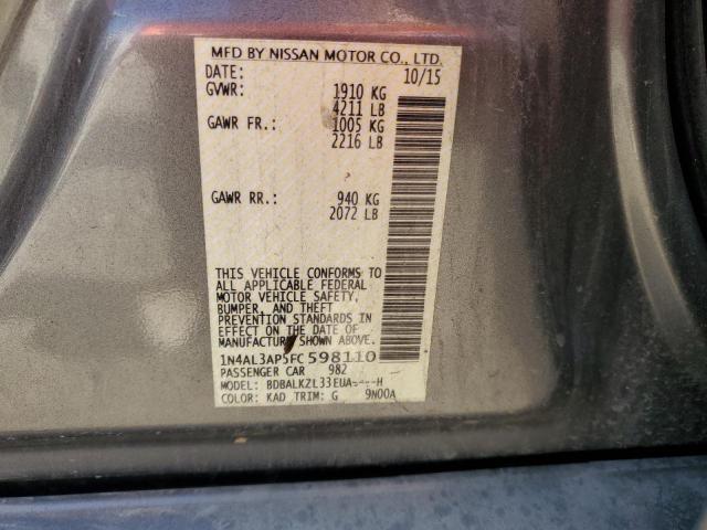 2015 NISSAN ALTIMA 2.5 - 1N4AL3AP5FC598110