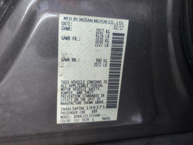 2017 NISSAN ALTIMA 2.5 - 1N4AL3AP3HC199375