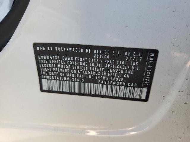 2017 VOLKSWAGEN JETTA SE - 3VWDB7AJ5HM335403