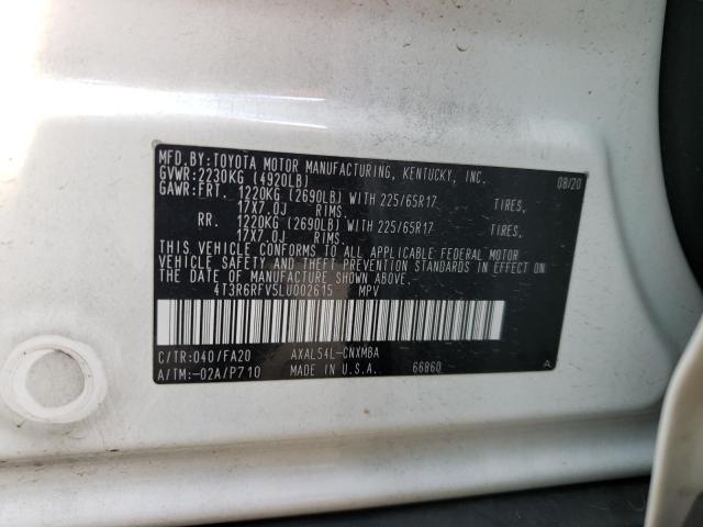 VIN 4T3R6RFV5LU002615 2020 Toyota RAV4, Xle no.13