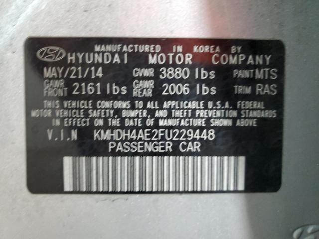 VIN KMHDH4AE2FU229448 2015 HYUNDAI ELANTRA no.12