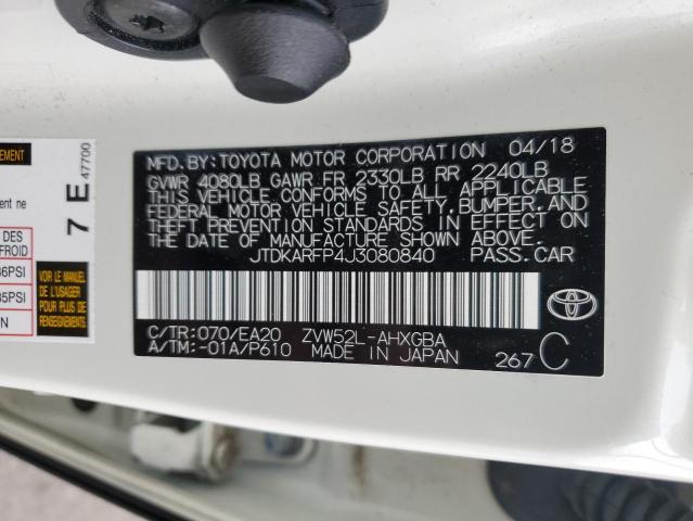 2018 TOYOTA PRIUS PRIM - JTDKARFP4J3080840