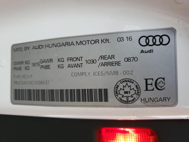2016 AUDI TT TRUC5AFV3G1028537