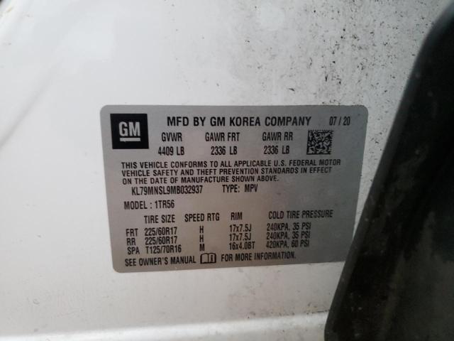 2021 CHEVROLET TRAILBLAZE - KL79MNSL9MB032937