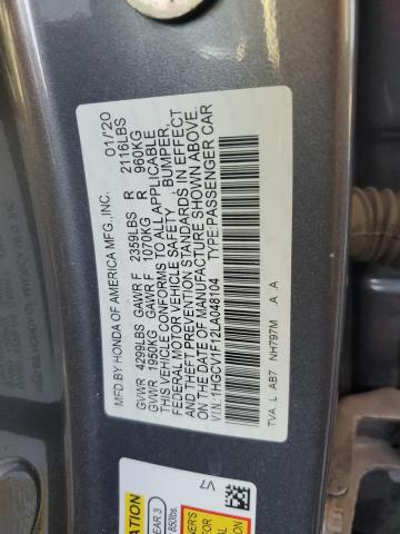 VIN 1HGCV1F12LA048104 2020 HONDA ACCORD no.12