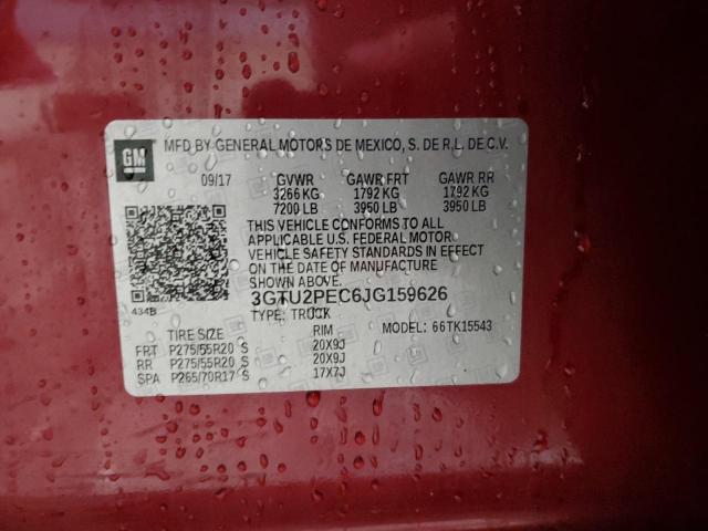 2018 GMC SIERRA K15 - 3GTU2PEC6JG159626
