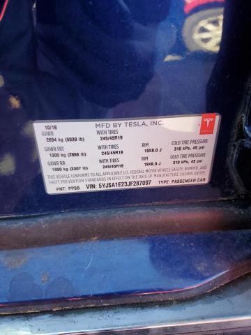 2018 TESLA MODEL S - 5YJSA1E23JF287097