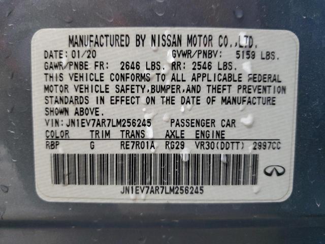 2020 INFINITI Q50 PURE - JN1EV7AR7LM256245