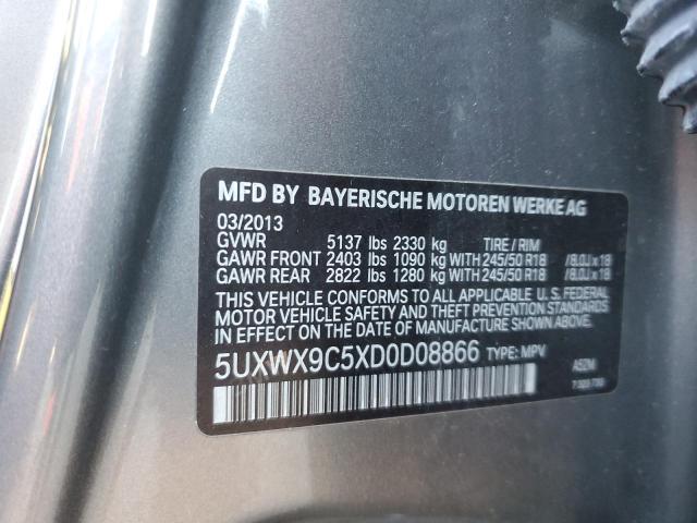 VIN 5UXWX9C5XD0D08866 2013 BMW X3 no.13