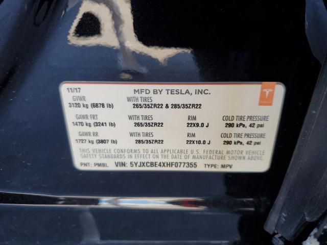 2017 TESLA MODEL X - 5YJXCBE4XHF077355