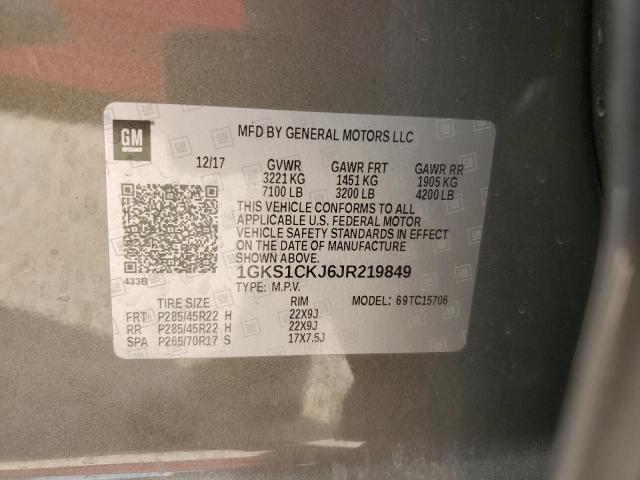 2018 GMC YUKON DENA - 1GKS1CKJ6JR219849