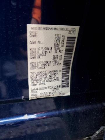 2021 NISSAN TITAN SV - 1N6AA1ED2MN516868