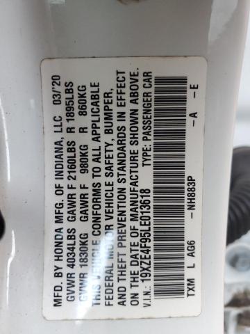 2020 HONDA INSIGHT TO 19XZE4F95LE013618