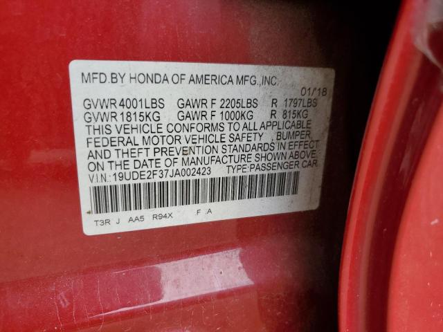 2018 ACURA ILX BASE W - 19UDE2F37JA002423