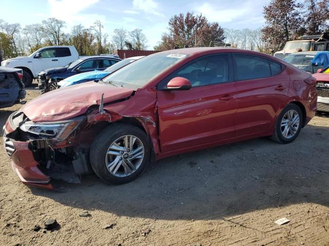 HYUNDAI ELANTRA SE 2019 red  gas KMHD84LF6KU880095 photo #1