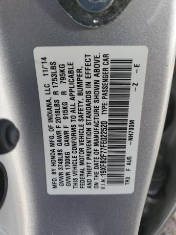 2015 HONDA CIVIC SE - 19XFB2F77FE022520