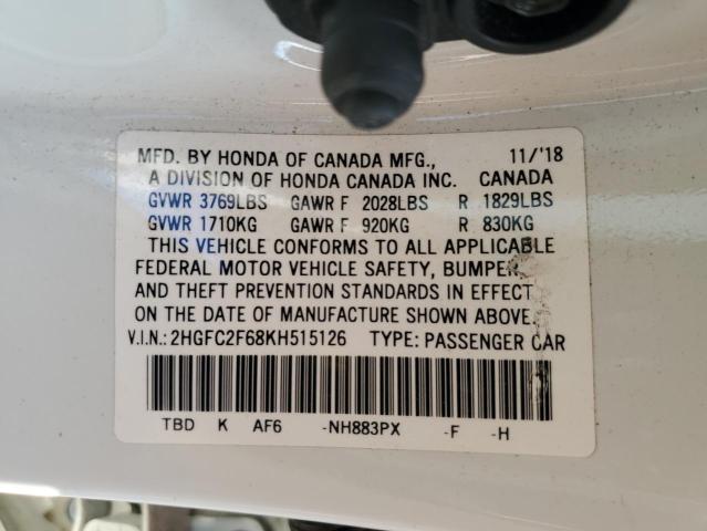 2019 HONDA CIVIC LX - 2HGFC2F68KH515126
