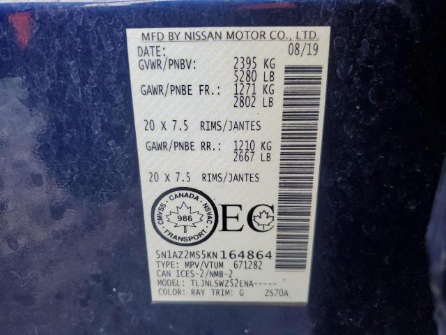 2019 NISSAN MURANO S - 5N1AZ2MS5KN164864