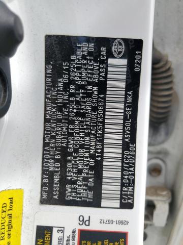 2015 TOYOTA CAMRY LE - 4T4BF1FK5FR506674