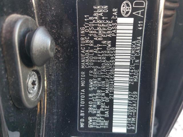 2011 TOYOTA COROLLA BA - 2T1BU4EE9BC569558
