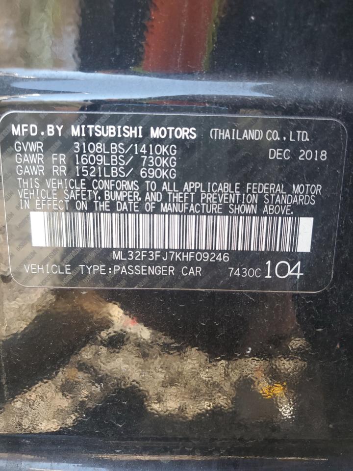 Lot #3033011034 2019 MITSUBISHI MIRAGE G4