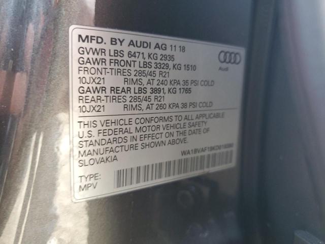 VIN WA1BVAF19KD018390 2019 AUDI Q8 no.13