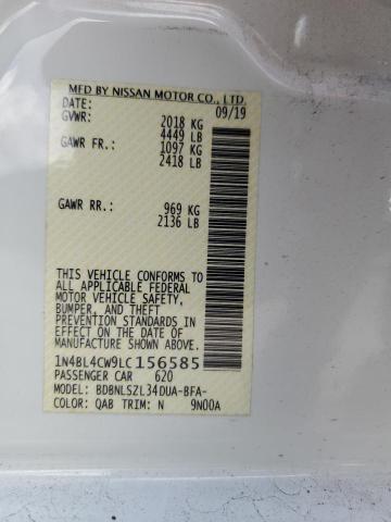 VIN 1N4BL4CW9LC156585 2020 NISSAN ALTIMA no.12