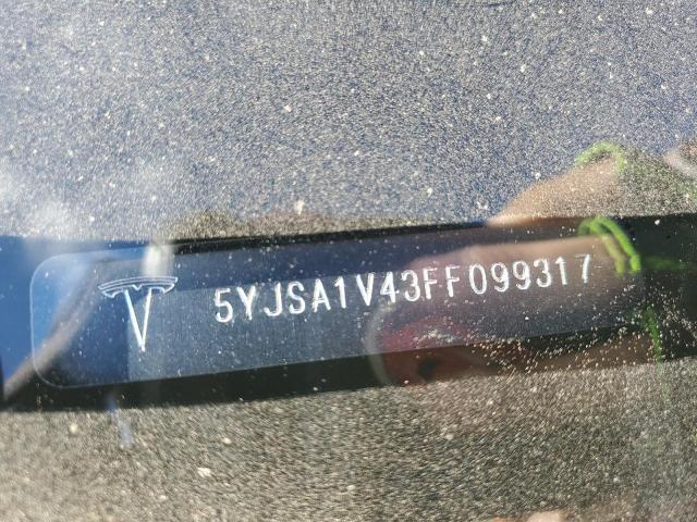 2015 TESLA MODEL S P9 5YJSA1V43FF099317