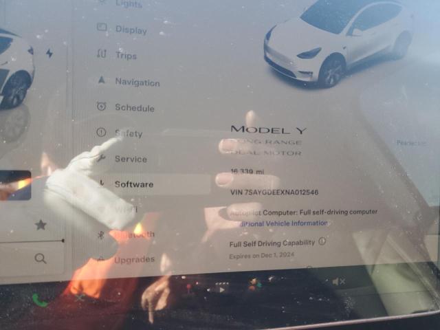 2022 TESLA MODEL Y - 7SAYGDEEXNA012546